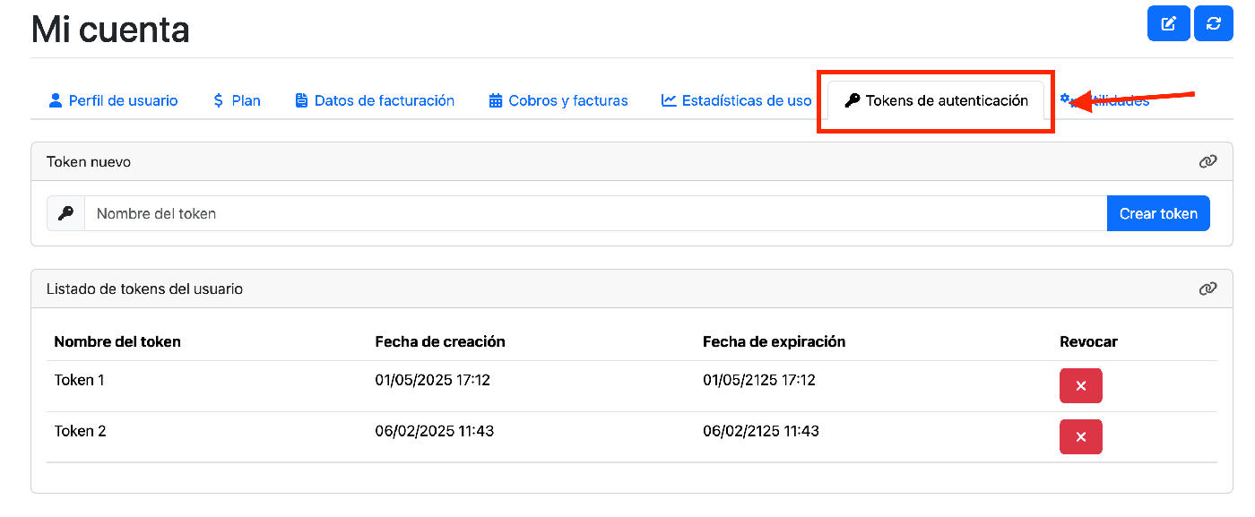 Autenticación de API